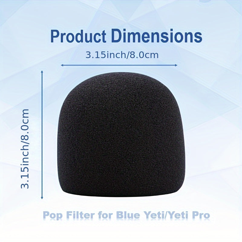 Parasol de Viento Color Rosa y Espuma para Blue Yeti, Blue Yeti Pro USB Condensador Microfono, Parabrisas de Microfono para Interior y Exterior 1 espuma + 1 peludo