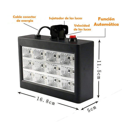 Luz Audio Rítmica Multicolor Fiestas Discotecas Bar RF 091