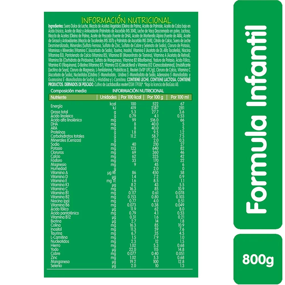 NESTOGENO COMFORT FÓRMULA INFANTIL ETAPA 1 X800 GR NESTLE