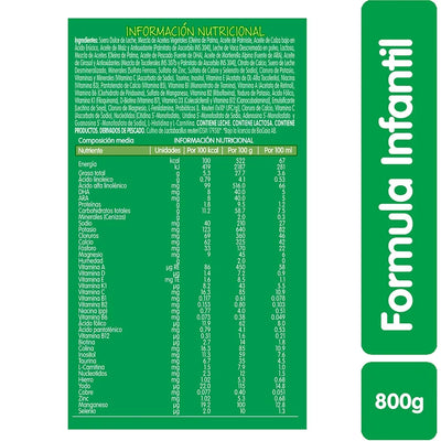 NESTOGENO COMFORT FÓRMULA INFANTIL ETAPA 1 X800 GR NESTLE