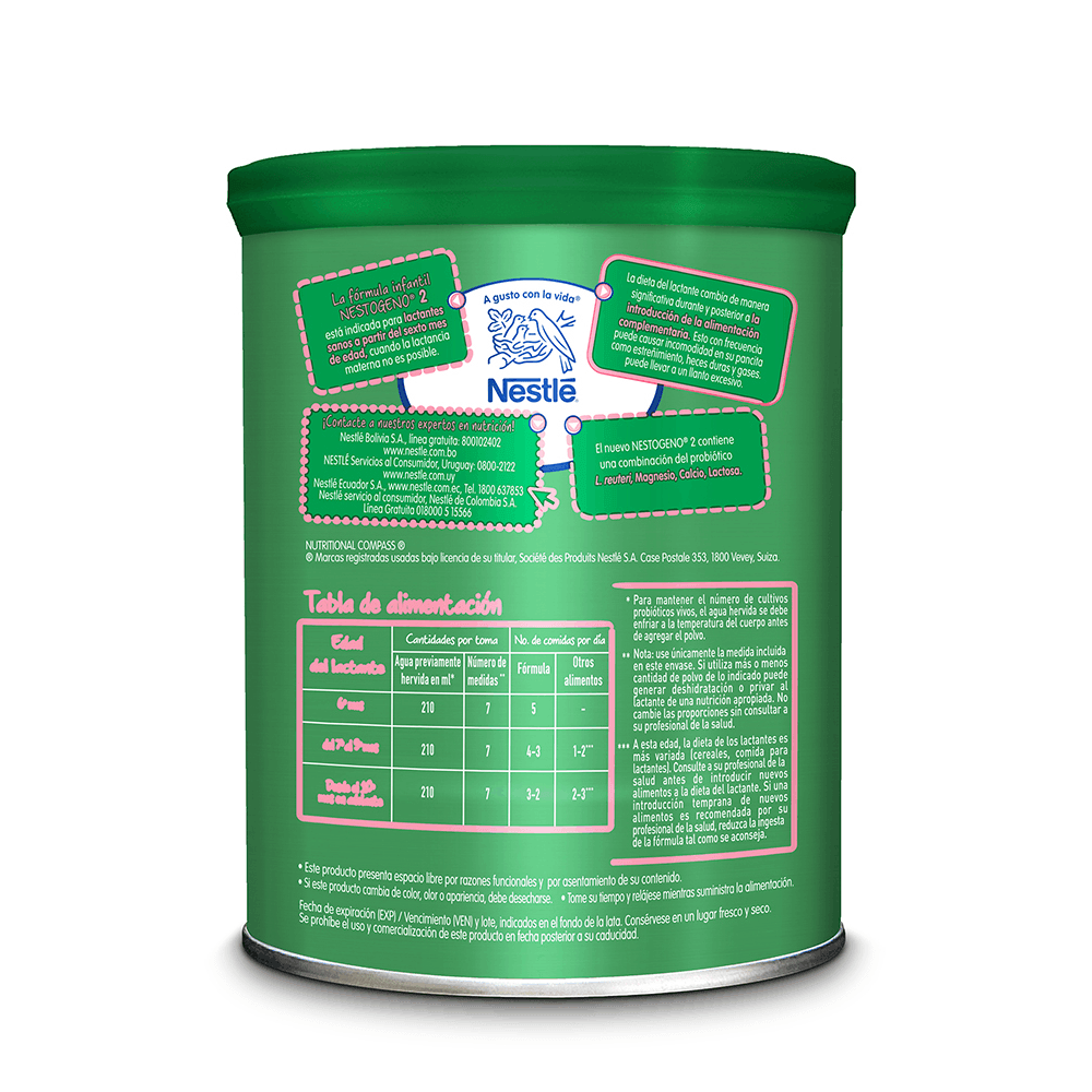 NESTOGENO COMFORT FÓRMULA INFANTIL ETAPA 2 x800GR NESTLE