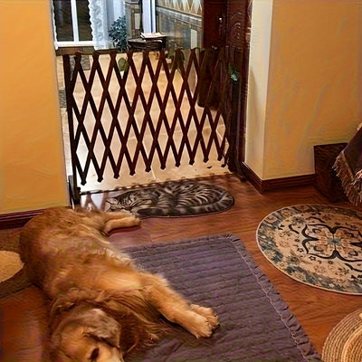 Cerca retráctil sin taladros, 1 unidad, longitud ajustable, madera tratada resistente a la intemperie con diseño de celosía para plantas trepadoras, decoración de jardín interior/exterior, pantalla de privacidad para patio y balcón