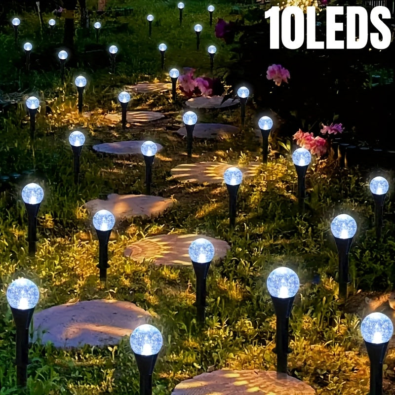 Luces Solares para Exteriores de Césped - Luces de Cadena con Bolas Multicolores y Burbujas con 8 Modos de Iluminación, Plástico Duradero, Calidad Alta IP44, Luces Solares para Jardín en Calles Comerciales, Bares, Cafeterías, Carreteras y Decoración de M
