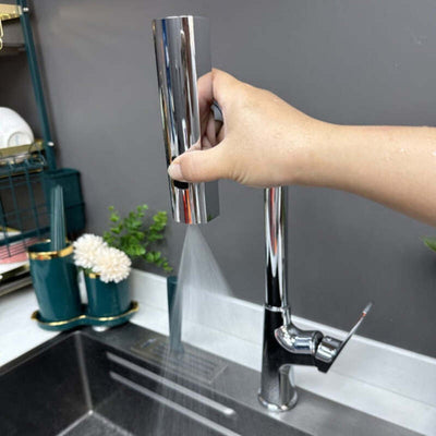 Adaptador multifunción para grifo con flujo en cascada de 3 velocidades, cabezal rociador giratorio, diseño a prueba de salpicaduras en ABS para lavabos de baño y cocina