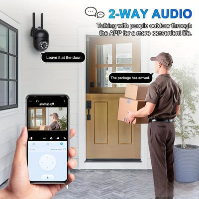 2/4 Paquetes de cámaras inalámbricas de seguridad para el hogar - Video Full HD 1080P, 2, 4G, alcance largo de WiFi, visión nocturna, monitoreo remoto APP, intercomunicador de voz bidireccional, detección de movimiento, alarma en tiempo real, adecuado pa