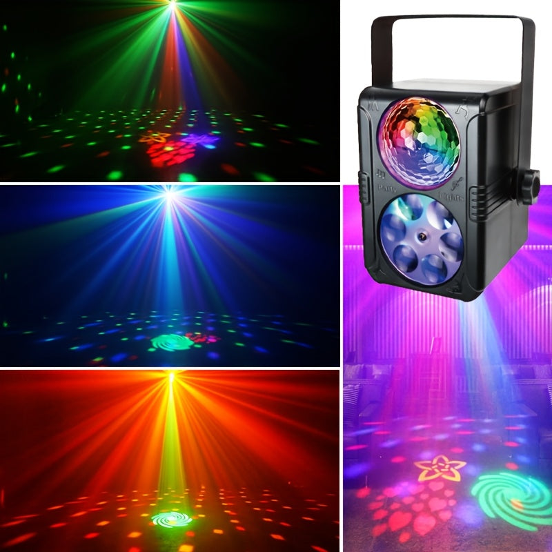 Bola mágica de abeja con patrón de colores auto-dispensador, control de voz, luz de patrón de colores, para fiestas en casa, pequeñas fiestas, bares, clubes nocturnos, salas de baile, decoración de Navidad, Halloween, con control remoto, batería no inclu