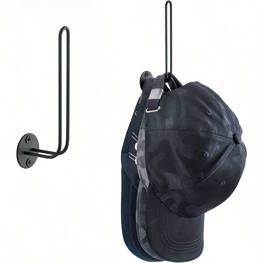 1/3/5 Piezas De Estantería De Alambre En Forma De L Para Gorras De Béisbol, Gancho De Almacenamiento De Gorras, Soporte De Gorras Montado En La Pared, Organizador De Almacenamiento Doméstico Para Dormitorio, Cocina, Oficina, Hogar