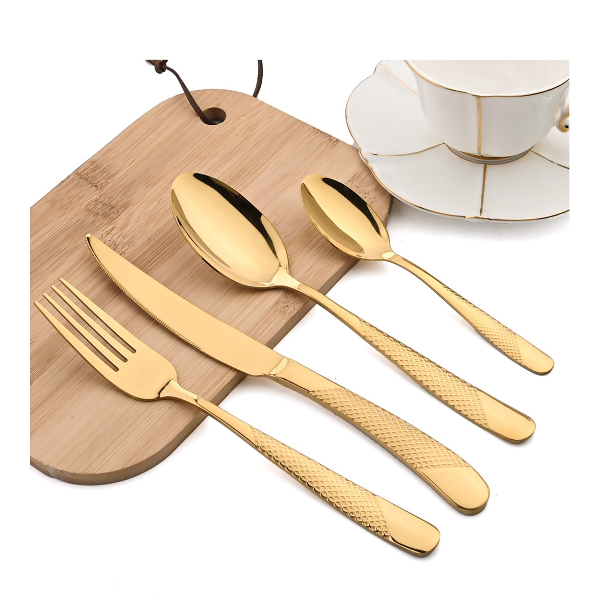 1 Juego De 16 Piezas, Vajilla De Acero Inoxidable, Cubiertos Con Espejo, Juego De Cubiertos Con Tenedor, Cuchara Y Cuchillo, Juego De Vajilla Para El Hogar Y El Hotel, Artículos De Cocina, Artículos De Cocina, Suministros De Cocina