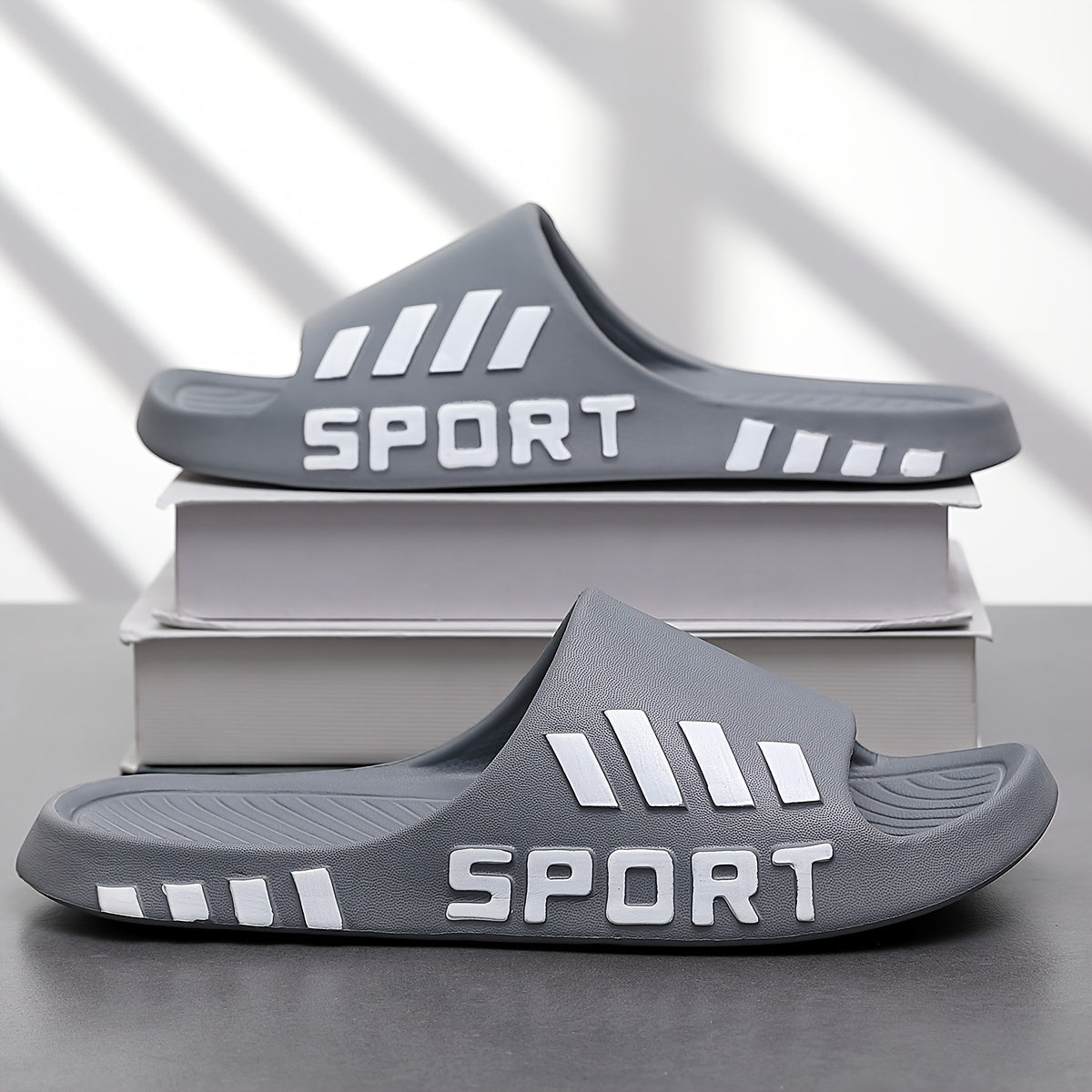 Zapatillas de Hombre Sin Cordones Talla 46-47, Antideslizantes para Ducha Interior, Sandalias Deportivas Sencillas Estilo Pareja para Todas las Estaciones