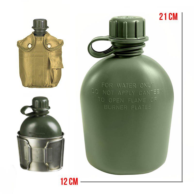 Cantimplora Militar Americana 1 Litro Camping Supervivencia RF C01
