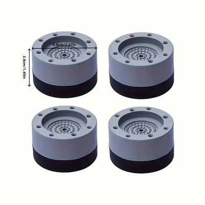 4pcs Almohadillas Niveladoras Antideslizantes de Altura Ajustable - Plástico Resistente con Base de Goma para Lavadora, Refrigerador, Congelador y Electrodomésticos & Decoración del Hogar, Estabilizadores de Aplicaciones, Diseño Elegante, Construcción Du