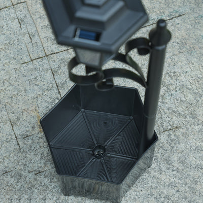 2 piezas de luces solares para macetas DJGIFI, luces de bienvenida para jardín y entrada, iluminación decorativa para exteriores con base para macetas, batería de Ni-MH 600mAh, acabado en metal pulido, luces solares para jardín