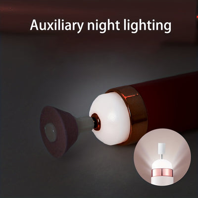 1 perforadora eléctrica recargable con 5 juegos de perforadoras, herramienta pequeña para eliminar uñas, juego de perforadoras profesionales, adecuado para uñas de gel y salones en casa, herramientas portátiles para manicura y pedicura.