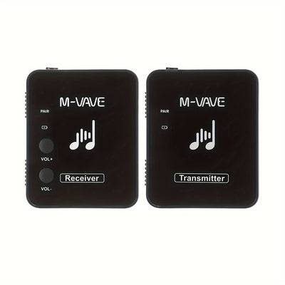 Sistema de Auriculares Inalámbricos M-VAVE WP-10 - 2.4G, Recargable por USB, Baja Latencia, Calidad de Sonido Sin Pérdidas, Grabación Estéreo, Compatible con Hasta 5 Dispositivos