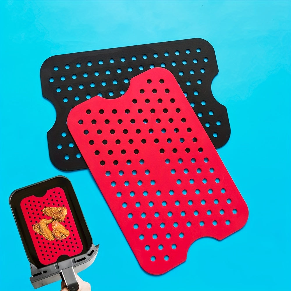 1 Juego De 1/2/3/4 Piezas, Revestimiento Rectangular De Silicona Para Freidora De Aire, Almohadilla Antiadherente Para Vaporizador, Accesorio Para Freidora De Aire, Revestimiento Para Hornear De Cocina, Utensilios De Cocina, Alfombrilla Para Hornear, Acc
