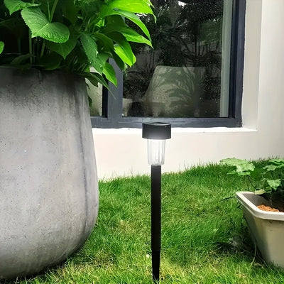 Juego de 10 luces solares para jardín, luces LED decorativas para exteriores, control inteligente de luz, montaje semiempotrado, plástico sin terminar, control con interruptor, accesorio desmontable, batería de níquel solar, para decoración de jardín, pa