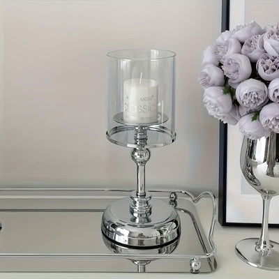3 piezas Elegantes Portavelas de Metal y Cristal Dorado - Perfectos para Cenas Románticas, Cumpleaños, Bodas, Decoraciones para el Hogar y Hoteles | Ideales para Navidad, Halloween, Pascua, Janucá, Acción de Gracias