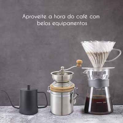 Tetera de acero inoxidable con pico de ganso para café y té - 350 ml, pico de vertido preciso para uso en el hogar y la cocina, ideal para acampar