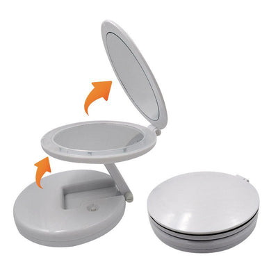 Espejo Maquillaje Doble Plegable LED Aumento X5 RF 4889