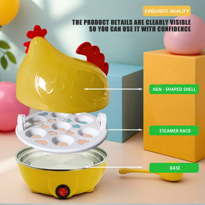 Vaporizador de huevos | Enchufe americano | Cocedor multifuncional para hogar | Monocapa | Vaporera de cocina | Siete orificios para huevos | Ideal para cocinar y vaporizar maíz en cocinas domésticas | Mini vaporera | Máquina pequeña para flan | Hallowma
