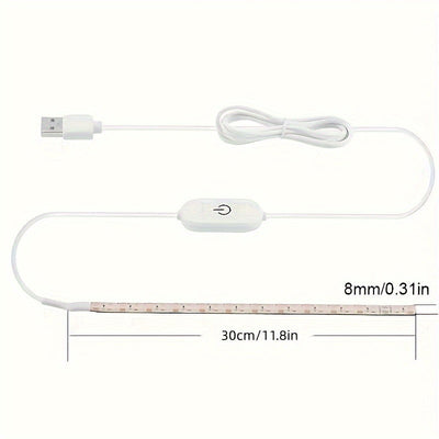 Tira de Luz LED con Alimentación USB para Máquinas de Coser con Regulador Táctil - Decorativa, No Requiere Batería, Perfecta para Regalos de Navidad, Oficina Festiva, Dormitorio, Hotel, Fiesta, Decoración de Restaurante