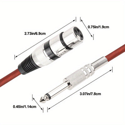 Cable de Audio i-zclive de 6.5mm a XLR, Cable de Audio Macho de 6.35mm a Hembra XLR, Cable de Audio Macho de 6.35mm a Hembra XLR para Micrófono, Cable de Audio XLR de Aleación de Zinc y Aluminio, Cable de Audio Mono de 6.5mm, Cable de Audio para Conectar