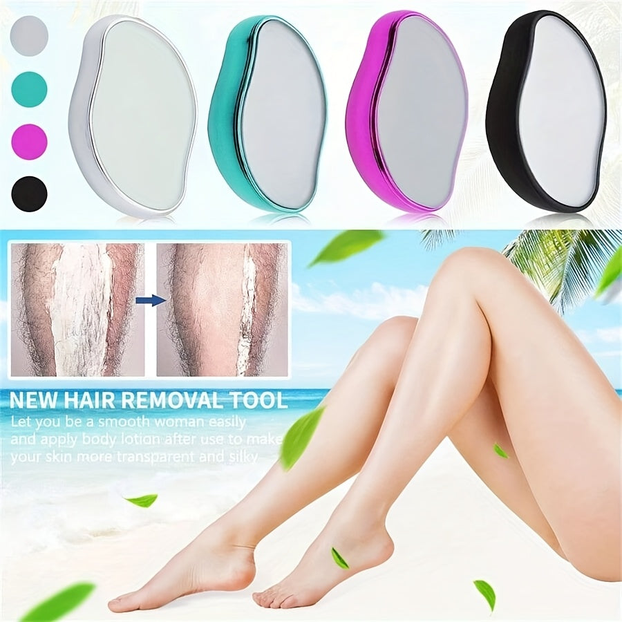 Dispositivo Portátil de Eliminación de Vello con Vidrio Nano - Indoloro, Reutilizable y Lavable para Brazos, Piernas y Cuidado Suave en Color Beige Claro, Sin Fragancia, No Requiere Baterías, Depilación de Brazos | Diseño Ergonómico | Tecnología de Vidri
