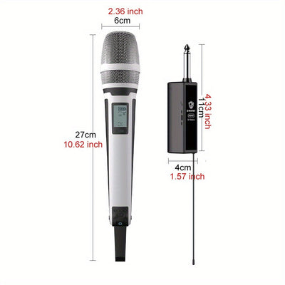 Microfono sin varillas G-MARK SKM9000 Profesional UHF con Frecuencia Ajustable y Carcasa Metálica para Eventos, Enseñanza y Bodas