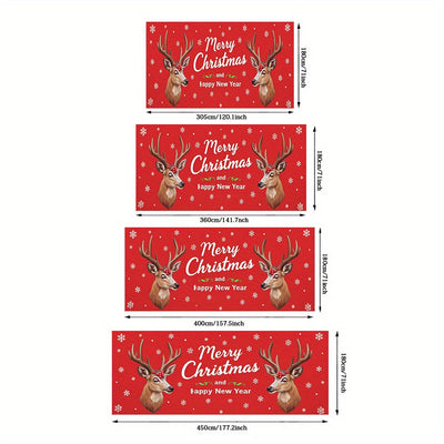 2D Banner de Puerta, 1 Pieza, Banner de Puerta de Renos de Alce Navideño Festivo - Poliéster Duradero, No Necesita Electricidad, Perfecto para Decoraciones de Vacaciones y Temporales, Ideal para Regreso a la Escuela, Hawaiano, Fiestas de Halloween y Deco