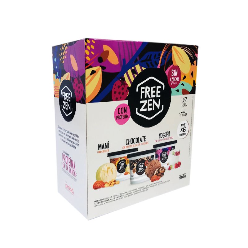 HELADO FREEZEN 510G SURTIDO VASO S/AZU