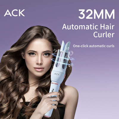 Rizador de pelo automático giratorio profesional de cerámica, rizadora de lujo ACK
