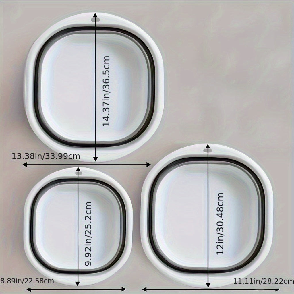 Fregadero plegable de 12 opciones - Lavabo portátil, material plástico duradero, adecuado para viajes, hogar, uso como lavado facial, baño de pies, fregadero de ducha para baño y autocaravana, regalo de almacenamiento para el hogar.