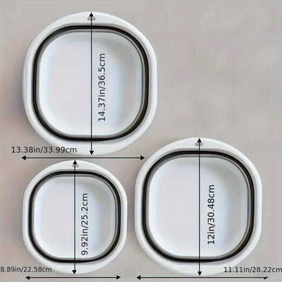 Fregadero plegable de 12 opciones - Lavabo portátil, material plástico duradero, adecuado para viajes, hogar, uso como lavado facial, baño de pies, fregadero de ducha para baño y autocaravana, regalo de almacenamiento para el hogar.