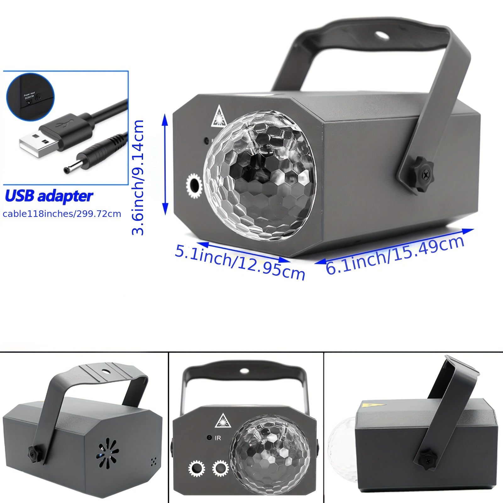 Luces para fiestas, luces de bola de discoteca, luces láser DJ activadas por sonido con control remoto, luces para bailar, discoteca, bares, KTV, fiestas, cumpleaños
