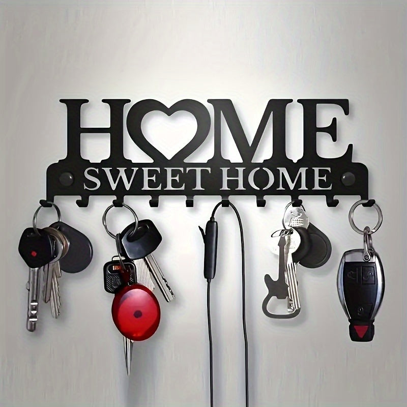 1 unidad, llavero para montaje en pared, colgador de Metal para puerta delantera, tienda de cocina, casa, trabajo, coche, llaves de vehículo, decoración Vintage para Hotel