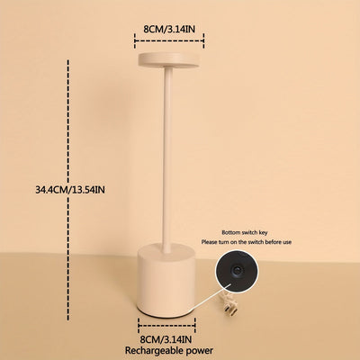 1 lámpara de escritorio LED moderna con control táctil - Batería de litio recargable, carga USB, brillo ajustable, iluminación de arriba para el hogar, oficina, bar y decoración de dormitorio, luz de bar | Lámpara de escritorio moderna | Lámpara con cont
