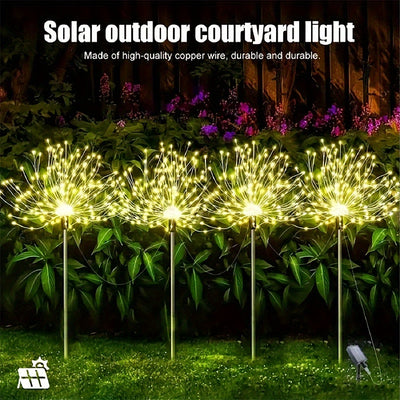 4 luces solares para jardín al aire libre, 4 luces solares LED para césped con 8 modos de iluminación, luces de tierra táctiles, luces solares para césped con iluminación ajustable, decoración de hogar, temas de vacaciones, camping, RVs.