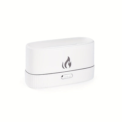 Wall Fireplace Color Flame Diffuser, Aromatherapy Essential Oil Diffuser, 4.4oz Cold Mist Humidifier, Sound Wave Technology Home and Bedroom Perfume Diffuser with Timer and Automatic Shut Off Bathroom Lighting Seven-Color Simulation Flame Shape Humidifie