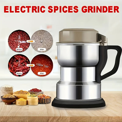 1 pieza de molinillo multifuncional - Molinillo de alta potencia para moler frijoles, lentejas, nueces y más, 201 acero inoxidable con 25000 RPM, 110V, enchufe de EE. UU., perfecto para uso en cocina y regalos de vacaciones, mini molinillo para cocina, r