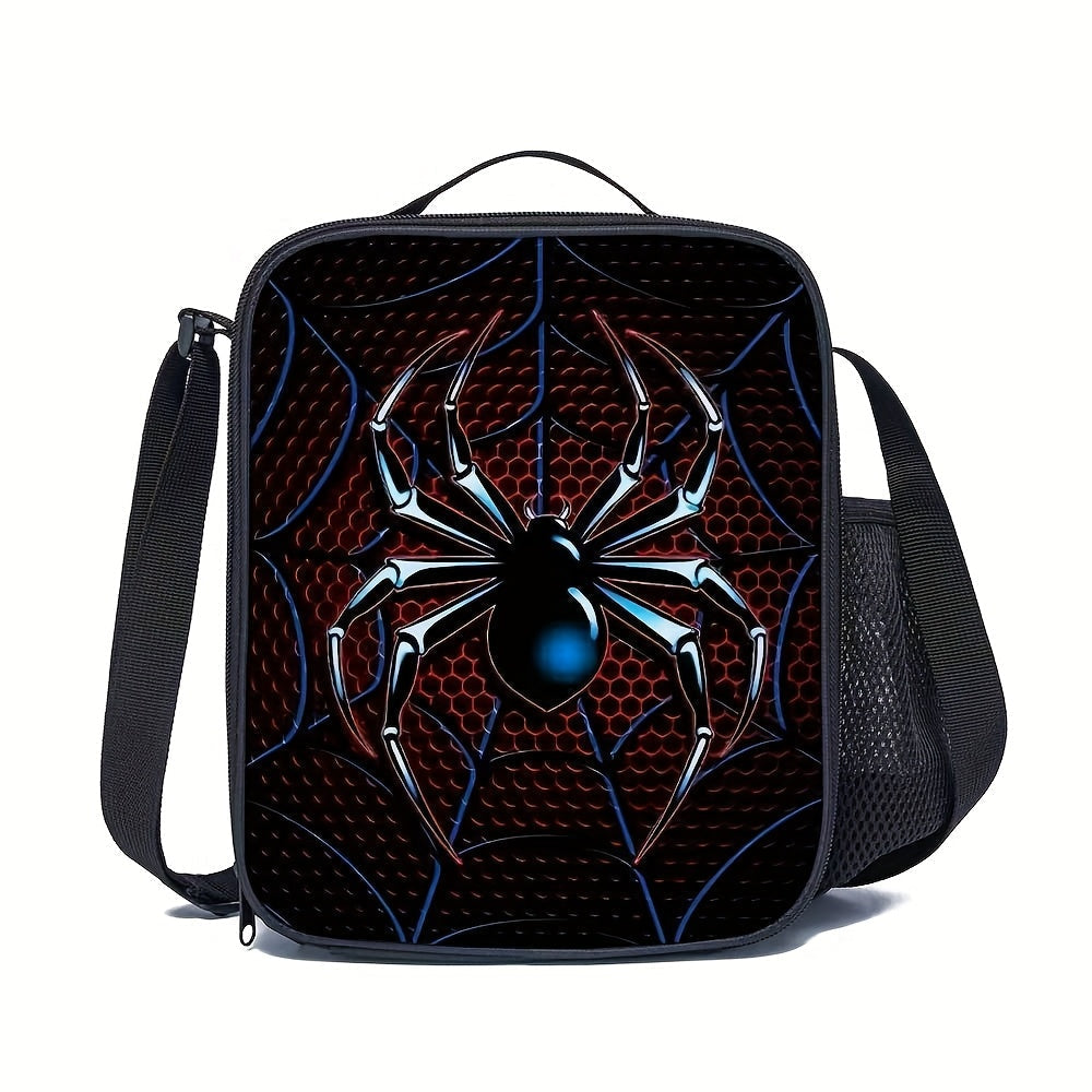 Bolsa de Almuerzo Araña, Tote Aislada para Trabajo, Viajes y Picnics, No Contacto con Comida, Vuelta al Colegio