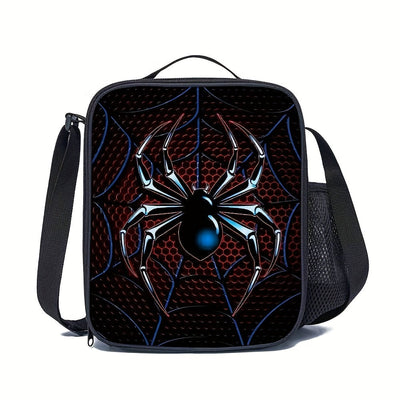 Bolsa de Almuerzo Araña, Tote Aislada para Trabajo, Viajes y Picnics, No Contacto con Comida, Vuelta al Colegio