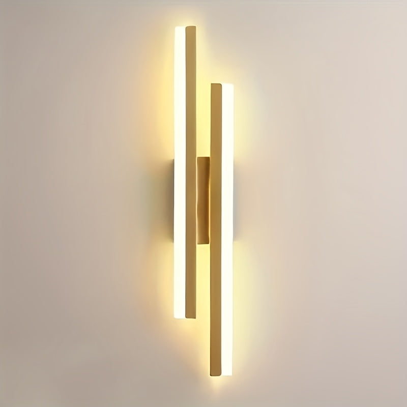 Luz de pared moderna en forma de H, LED con 3 colores y ajuste de temperatura, accesorio de iluminación para sala de estar, comedor, y lámpara de pared de tocador.