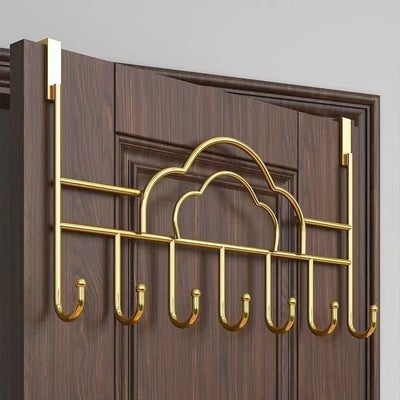 1pc Ganchos de hierro fundido contemporáneo para colgar sobre la puerta, Soportes de metal para toalla, albornoz, abrigo - Solución de almacenamiento para dormitorio en casa