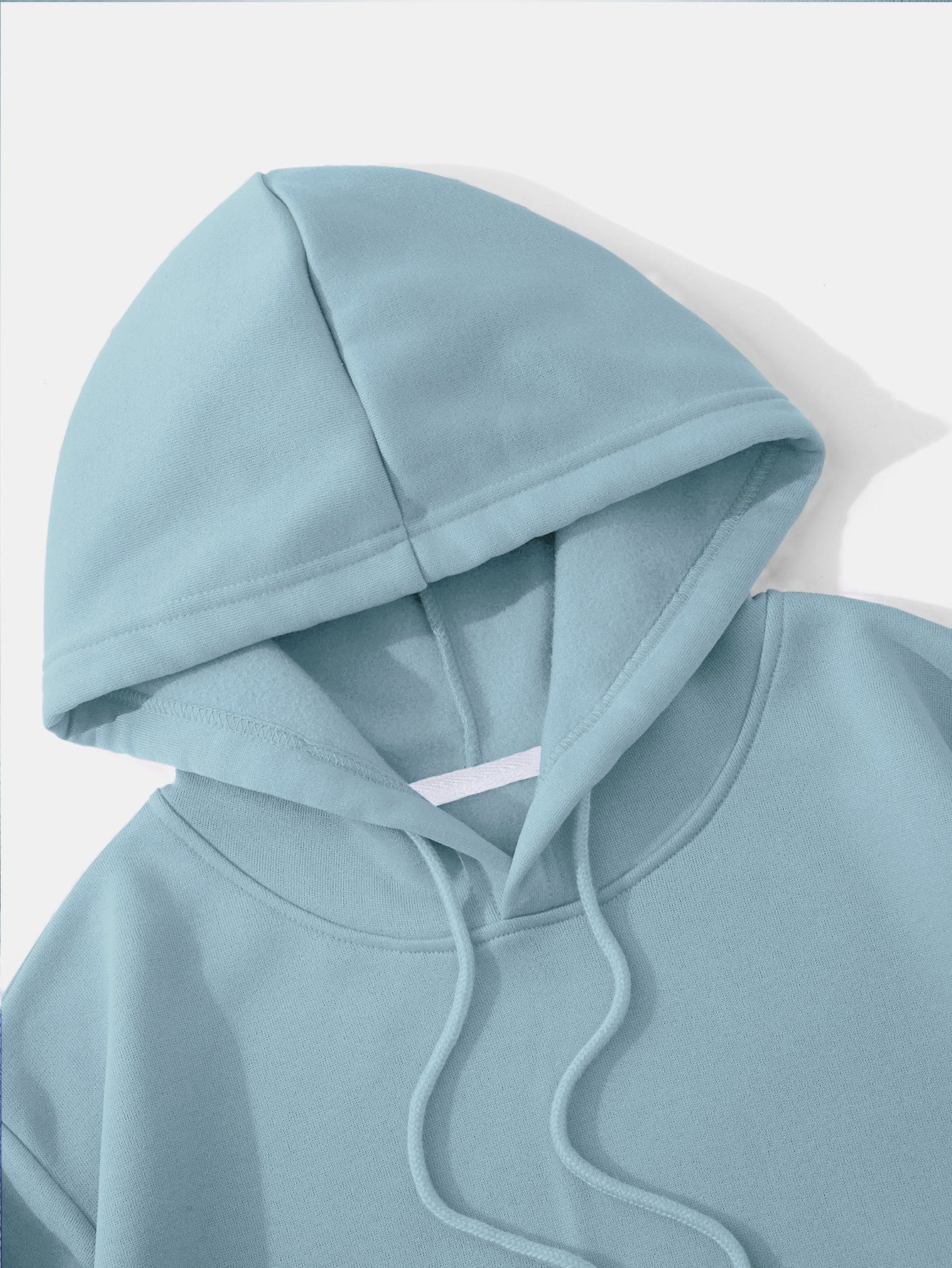 Ezwear capucha unicolor con cordon crop con forro termico