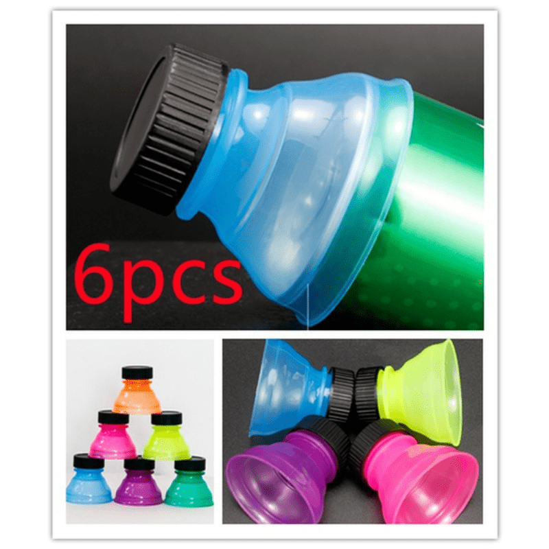 Tapas de Botella para Ahorrar Soda de Colores Aleatorios 3pcs/6pcs, Tapa de Botella para Cerveza y Bebidas Pop, Protector de Tapa de Botella con Cierre a Presión para Evitar el Polvo