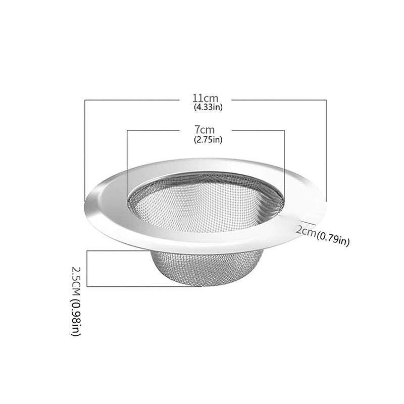 3 piezas de colador de acero inoxidable de alta calidad: Ideal para uso en cocina y baño, evitando eficazmente los atascos y protegiendo su infraestructura de plomería