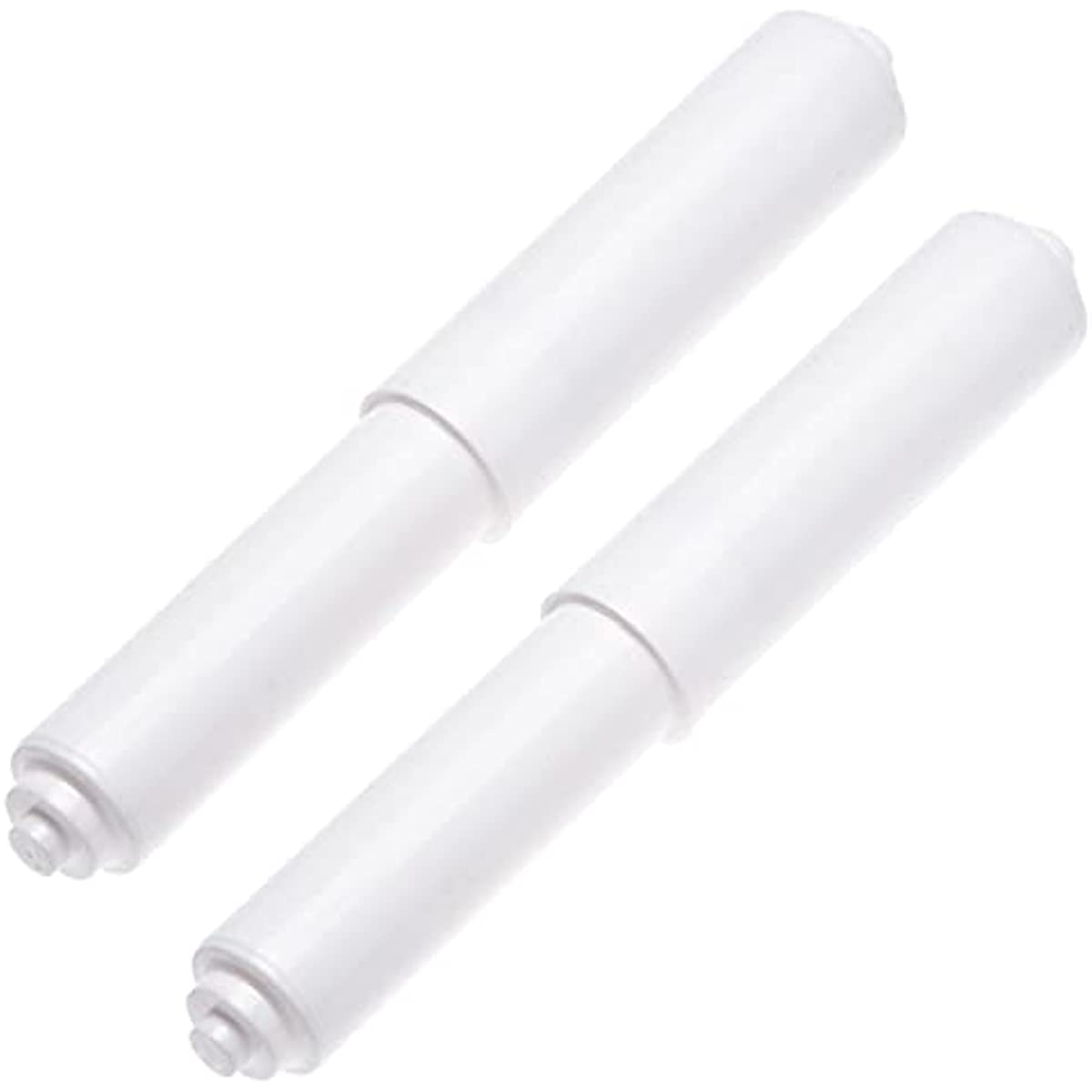 2 Piezas, Rodillo De Soporte De Papel Higiénico, Reemplazo De Varilla De Papel Higiénico Ajustable Blanco Con Resorte, Diseño De Plástico Duradero