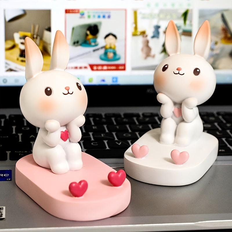1 Pieza De Decoración De Escritorio De Conejo De Dibujos Animados, Soporte Creativo Para Teléfono Móvil, Soporte Para Teléfono Móvil, Soporte Para Tableta, Regalo De Cumpleaños