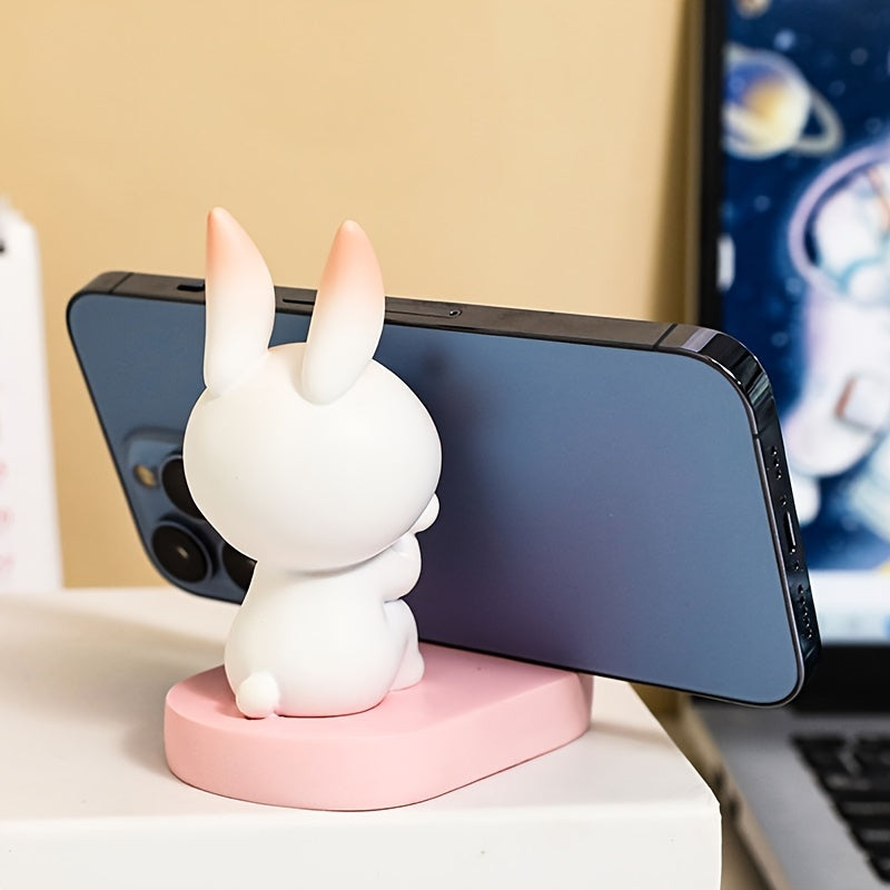 1 Pieza De Decoración De Escritorio De Conejo De Dibujos Animados, Soporte Creativo Para Teléfono Móvil, Soporte Para Teléfono Móvil, Soporte Para Tableta, Regalo De Cumpleaños