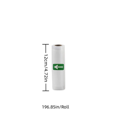 1 Rollo de Bolsas para Alimentos al Vacío de 500cm (16.4 pies) - Transparentes, Sellado Hermético para la Frescura, Ideales para Sous Vide, Almacenamiento de Comida y Organización de Cocina, Material de Polietileno